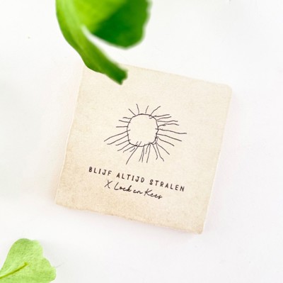 Kindertekening op tegeltje