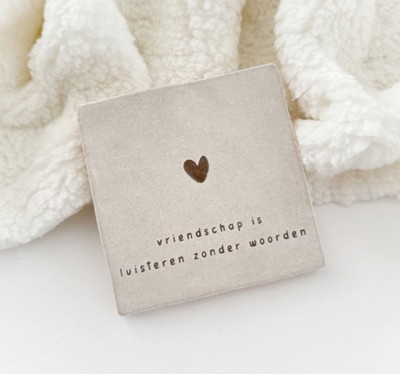 Tegeltje met tekst voor vriendschap