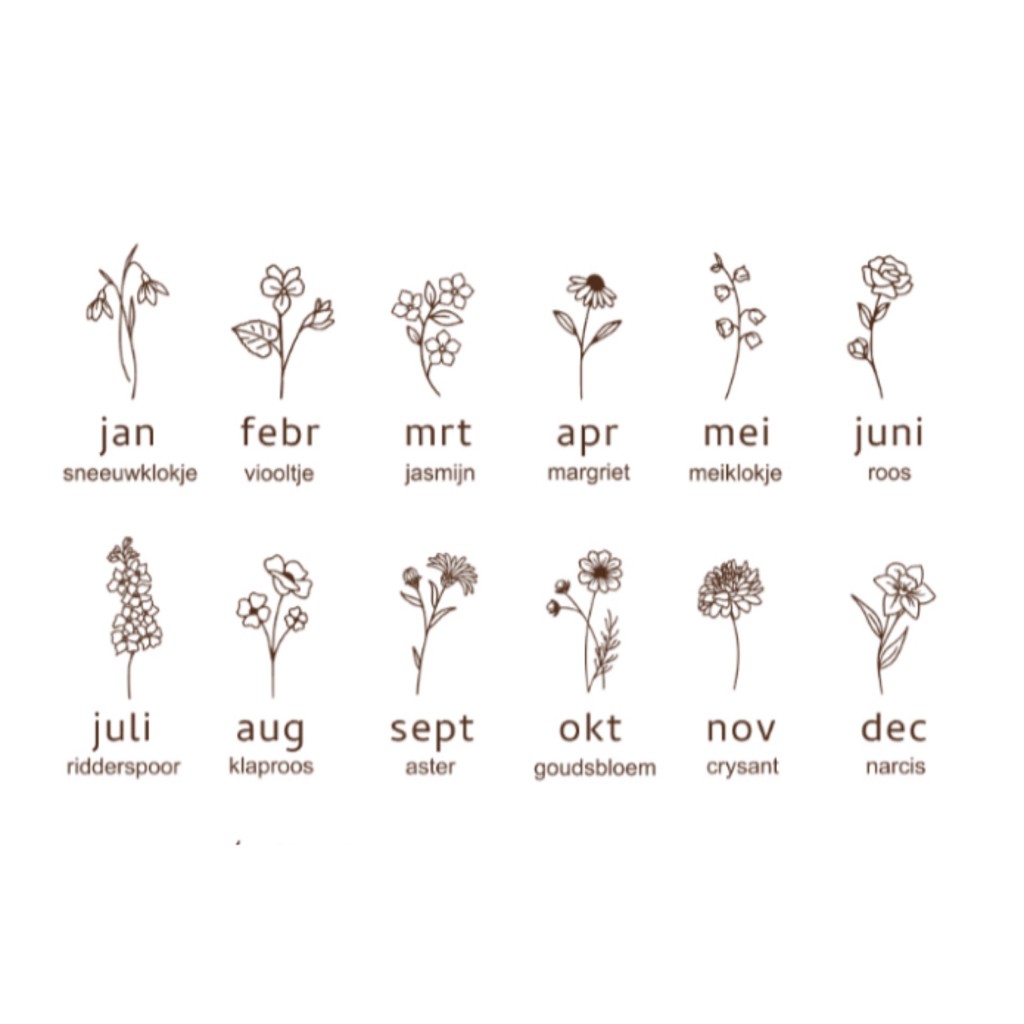 Voorbeelden geboortebloemen